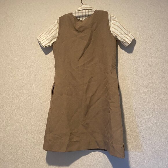 1980s Girl Scouts Brownie Uniform Set Dress Shirt Shorts Size 10 Fits 78 - Picture 3 of 6